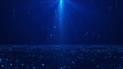 Computer binary code numbers falling. computer binary code digital rain. Binary Code Matrix Background With Numbers Moving Downward On Screen Digital Rain Cyberspace digits of binary code Particles - Powered by Adobe