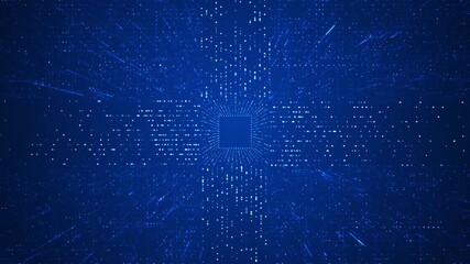 Growing circuit board Blue glowing circuit board electronic high tech growing Digital tree. Future technology block chain. fast digital computing, robot revolution Big data, artificial intelligence. - Powered by Adobe