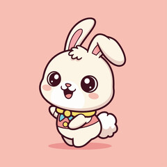 a cute cartoon rabbit illustration