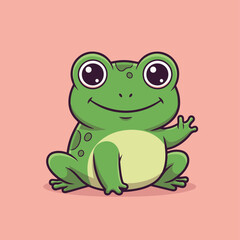 a cute cartoon frog illustration