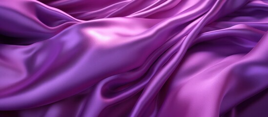 Obraz premium Silky smooth pink and purple satin fabric with elegant waves and a luxurious texture