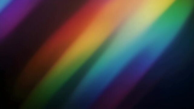 Colorful rainbow light leak overlay with smooth gradient, bright vibrant colours and abstract design effects for motion graphics or transition editing.