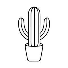 Cactus Drawing, Botanical Illustration, Desert Plant Vector Art