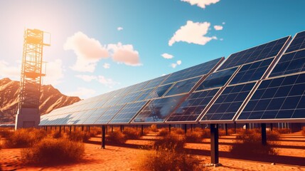 Rooftop solar panels harness the sun's clean, renewable energy for green electricity