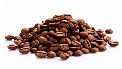 coffee beans on white background