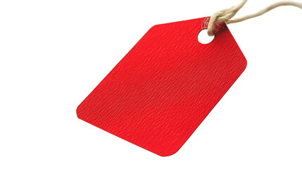 Red price tag with string png