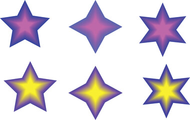 Fototapeta premium Star sparkles sparkling vector illustration, blue star shape isolated on white background