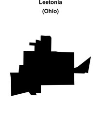 Leetonia (Ohio) blank outline map