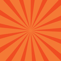 Fototapeta premium Vibrant Orange Sunburst Pattern Background with Concentric Rays new 2025 trendy retro sunbrust background 