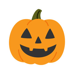 Smiling Jack-o'-Lantern Illustration for Halloween