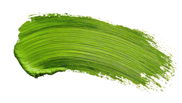 A vibrant lime green paint stroke.  A textured, flowing brushstroke, capturing a vibrant lime green hue