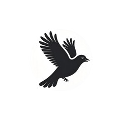 Obraz premium Flying Bird Silhouette Vector Illustration