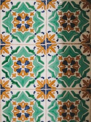 Fototapeta premium Colorful Moroccan Tile Pattern with Geometric and Floral Designs
