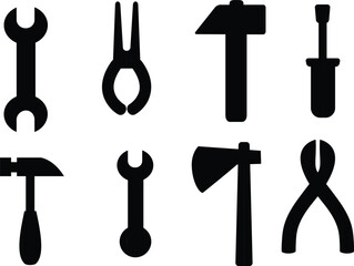 Construction Working Tools Set &ndash; Industrial Equipment and Factory Labor Tool Collection

