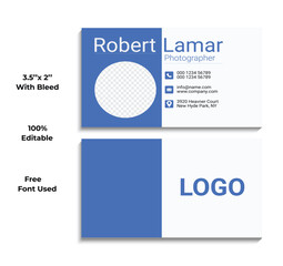 Photographer Business card 100% editable 