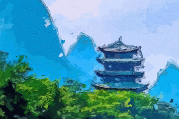 Various oil paintings, floral landscapes, geese, lotus leaves, lotus flowers, lakes, plum blossoms, chrysanthemums, forests, tulips, fish eagles, fishing households