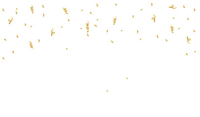 Confetti Vector background. Festive design, Party decoration frame for birthday, anniversary, celebration, Graduation. Gold Confetti Background
