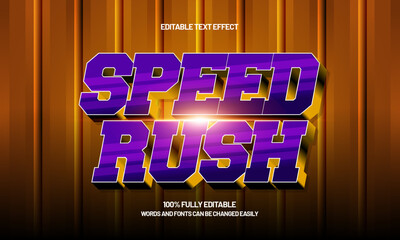 speed rush editable text effect with a race and finish text style