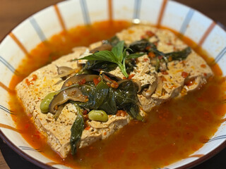 Taiwanese traditional snack food stinky tofu