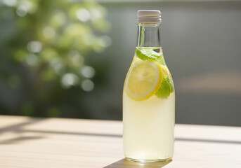 bottle of lemonade Japanese-Style Freshness	