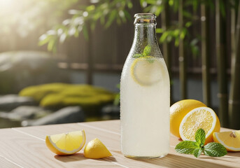 Fototapeta premium bottle of lemonade Japanese-Style Freshness 
