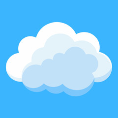 Vector clouds on blue background