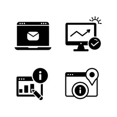 Website Analytics Icons Set for Digital Marketing