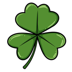 Cartoon Shamrock Illustration for St Patricks Day Celebrations and Irish Culture