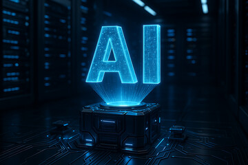 Artificial Intelligence concept featuring Generative AI and Large Language Models (LLM), symbolizing smart automation, data-driven processing, and futuristic AI technology
