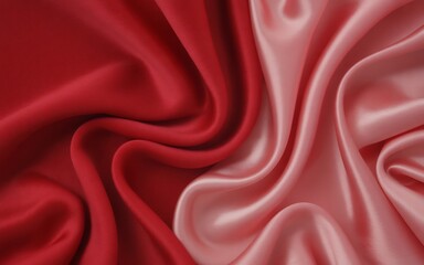 Obraz premium High quality red and pink silk fabric texture background for fashion design and textile industry
