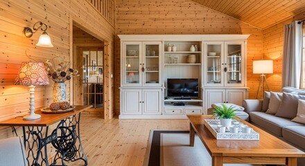 Rustic living room design ideas wood paneling and vintage furniture for home interior inspiration