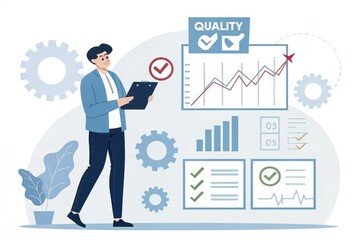 Quality Assurance Management in Business with Analytics and Charts
