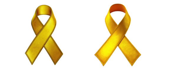 Yellow Awareness Ribbon Symbol for Causes and Support Movements