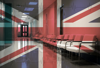Abstract concept design of medical facility or hospital