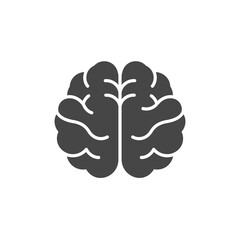 Human Brain Silhouette Illustration for Medical Education and Science Concepts