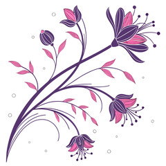 abstract floral background with  iron weed flower