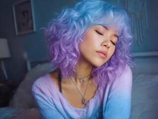 Naklejka premium Pastel Dream A Portrait of Tranquility