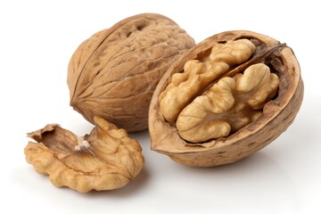 walnuts isolated on white background