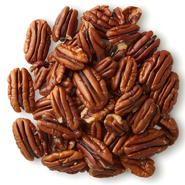 Heap of Pecan Nuts with Rich Brown Shells