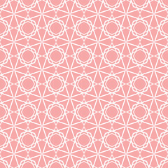 Tile pink and white vector pattern