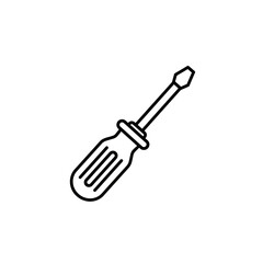 Screwdriver Line Icon Simple Tool for Construction Repair and DIY Projects