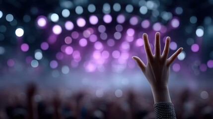 Crowd immersed in rhythmic joy during an electrifying concert at a vibrant outdoor venue in the evening