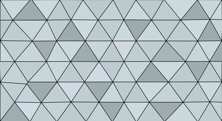 Fototapeta premium Seamless geometric pattern composed of triangles in various shades of cool gray. Abstract polygonal mosaic background for modern design.