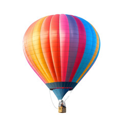 Fototapeta premium Colorful hot air balloon against black