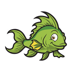 Fototapeta premium Vibrant aquatic creature illustration with colorful details