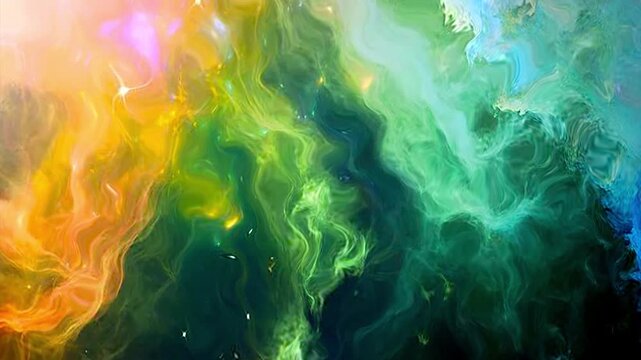 Turbulent animated background effect. 16:9 aspect ration animated watercolor effect background.
