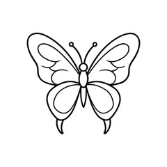 Butterfly line art, butterfly line drawing