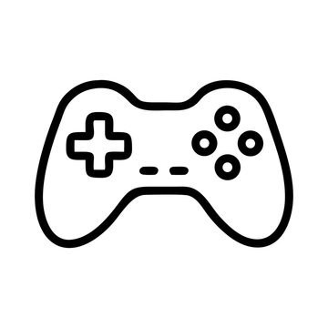 A game controller pad icon bold outline vector illustration design