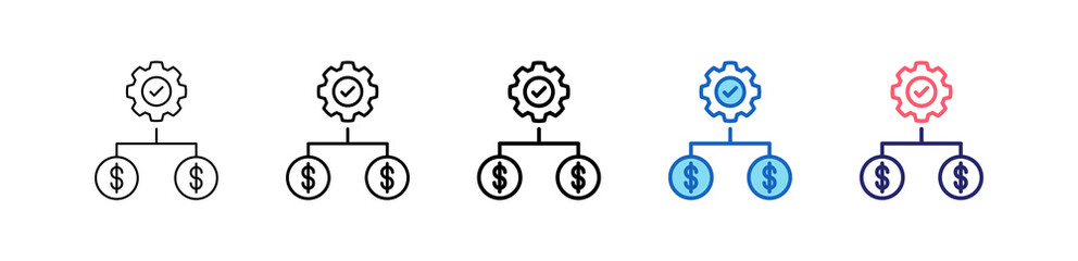 Obraz premium Effective Icon In 5 Different Styles Set Collection. 