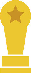Golden Trophy with Star Silhouette